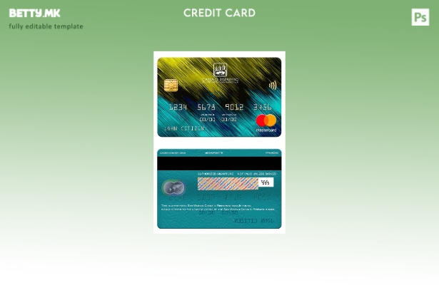 Модерен стил Шаблон за мастер картички на банката Сан Марино Каса ди Риспармио